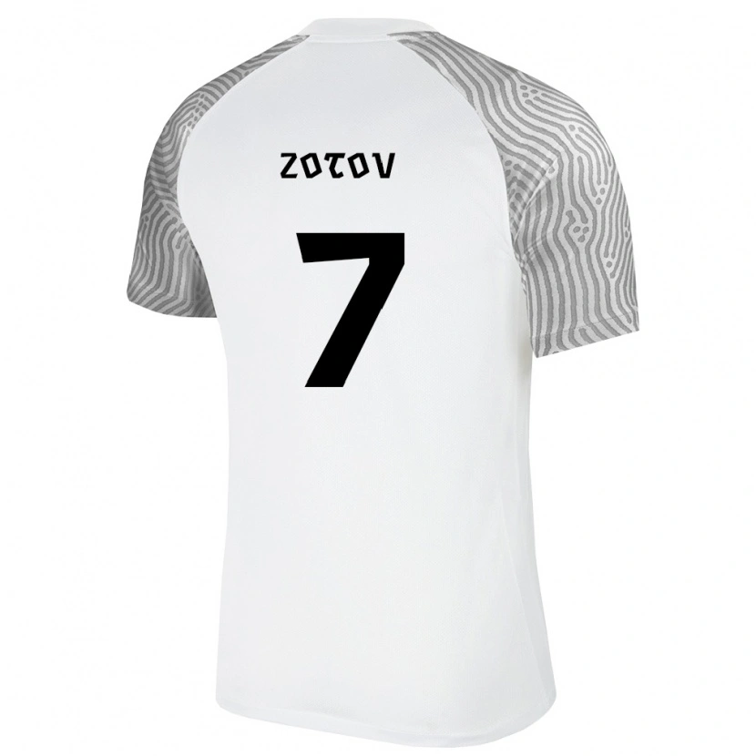Danxen Pánské Estonsko Denis Zotov #7 Bílá Šedá Daleko Hráčské Dresy 26-28 Dres