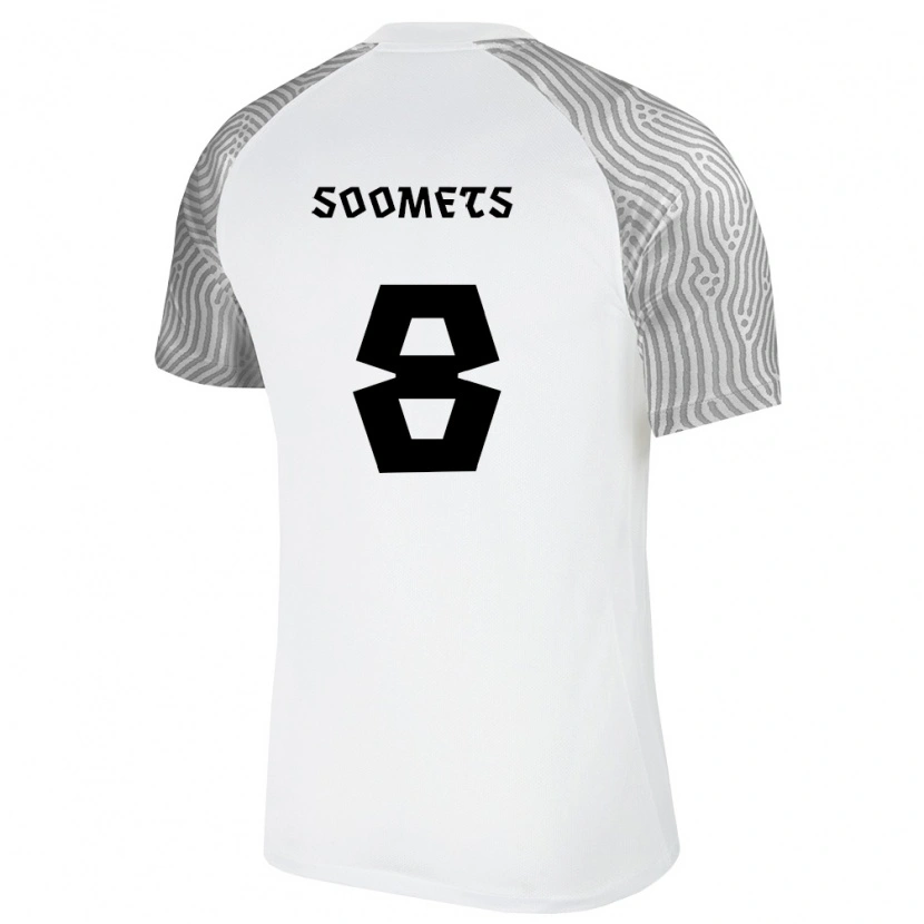 Danxen Pánské Estonsko Markus Soomets #8 Bílá Šedá Daleko Hráčské Dresy 26-28 Dres