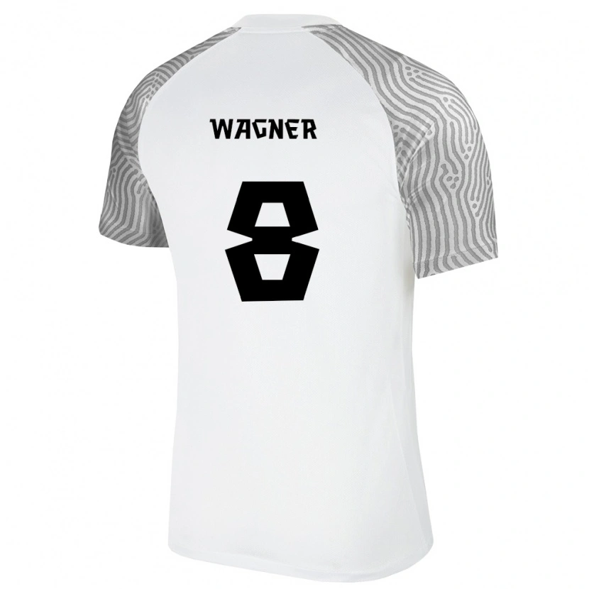 Danxen Pánské Estonsko August Wagner #8 Bílá Šedá Daleko Hráčské Dresy 26-28 Dres