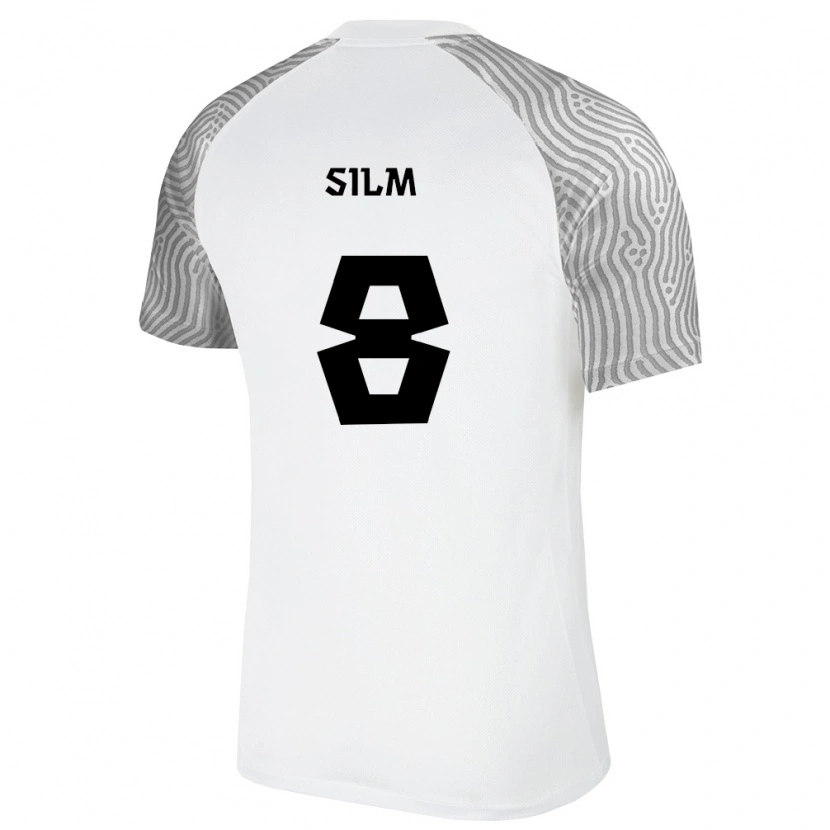 Danxen Pánské Estonsko Jaron Silm #8 Bílá Šedá Daleko Hráčské Dresy 26-28 Dres