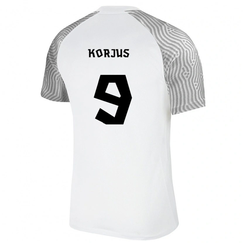 Danxen Pánské Estonsko Uku Korjus #9 Bílá Šedá Daleko Hráčské Dresy 26-28 Dres