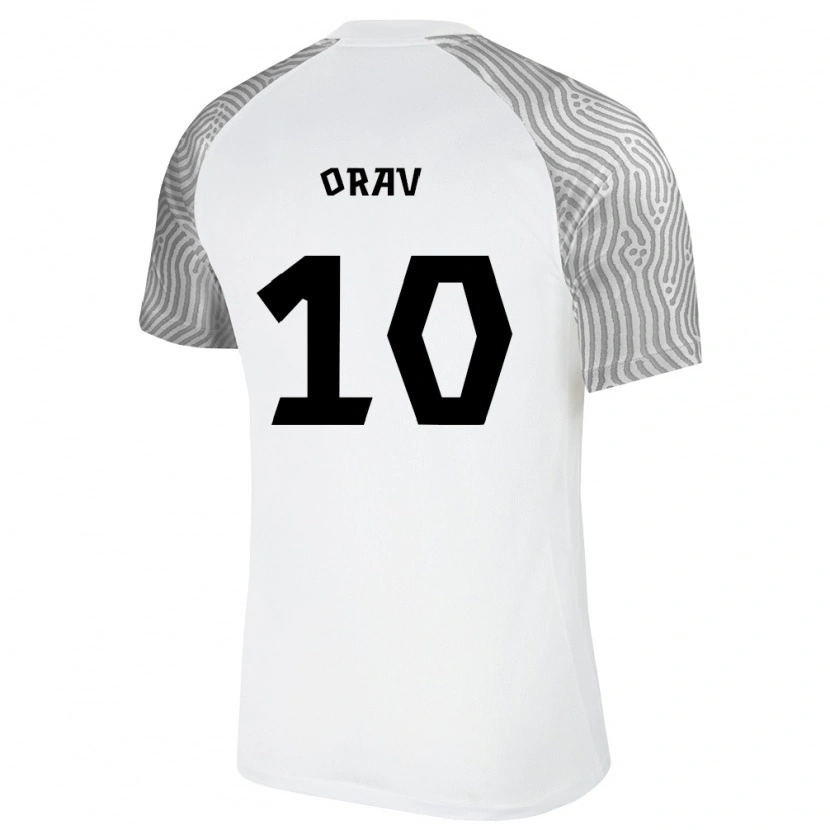 Danxen Pánské Estonsko Nathan Orav #10 Bílá Šedá Daleko Hráčské Dresy 26-28 Dres