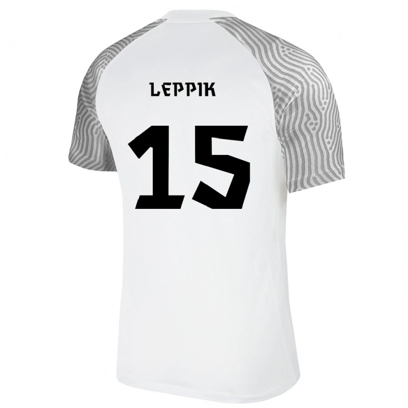 Danxen Pánské Estonsko Romet Leppik #15 Bílá Šedá Daleko Hráčské Dresy 26-28 Dres