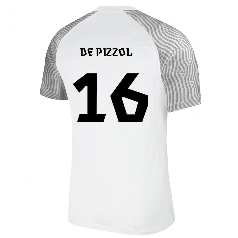 Danxen Pánské Estonsko Oscar De Pizzol #16 Bílá Šedá Daleko Hráčské Dresy 26-28 Dres