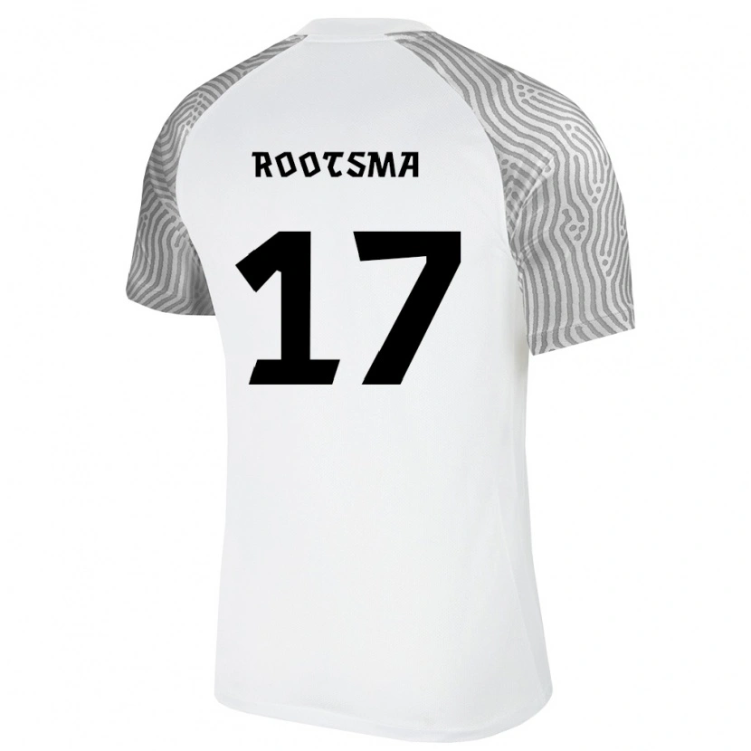 Danxen Pánské Estonsko Ottomar Rootsma #17 Bílá Šedá Daleko Hráčské Dresy 26-28 Dres