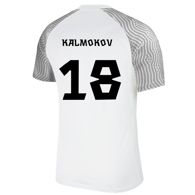 Danxen Pánské Estonsko Nikita Kalmokov #18 Bílá Šedá Daleko Hráčské Dresy 26-28 Dres
