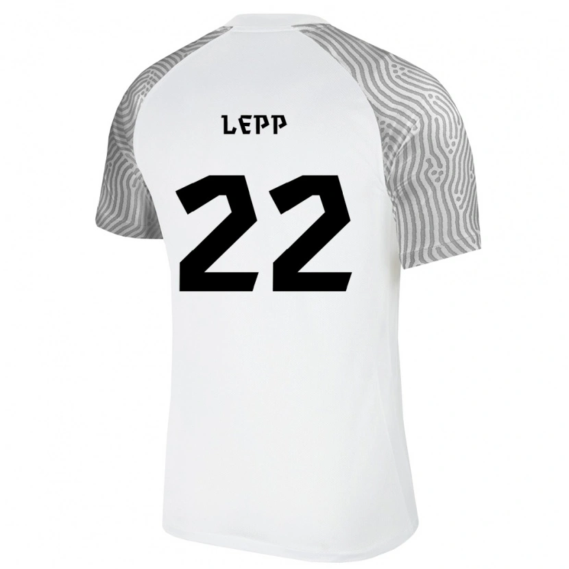 Danxen Pánské Estonsko Sander Lepp #22 Bílá Šedá Daleko Hráčské Dresy 26-28 Dres