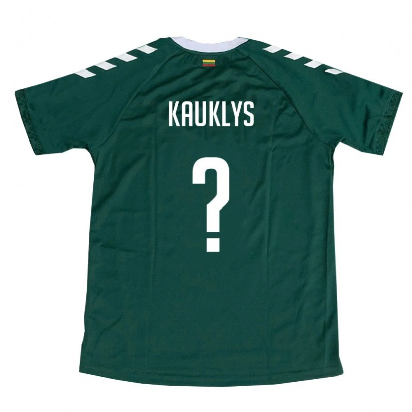 Danxen Pánské Litva Patrikas Kauklys #0 Tmavě Zelená Bílá Daleko Hráčské Dresy 26-28 Dres