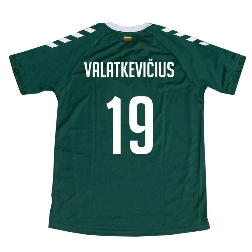 Danxen Pánské Litva Gvidas Valatkevičius #19 Tmavě Zelená Bílá Daleko Hráčské Dresy 26-28 Dres