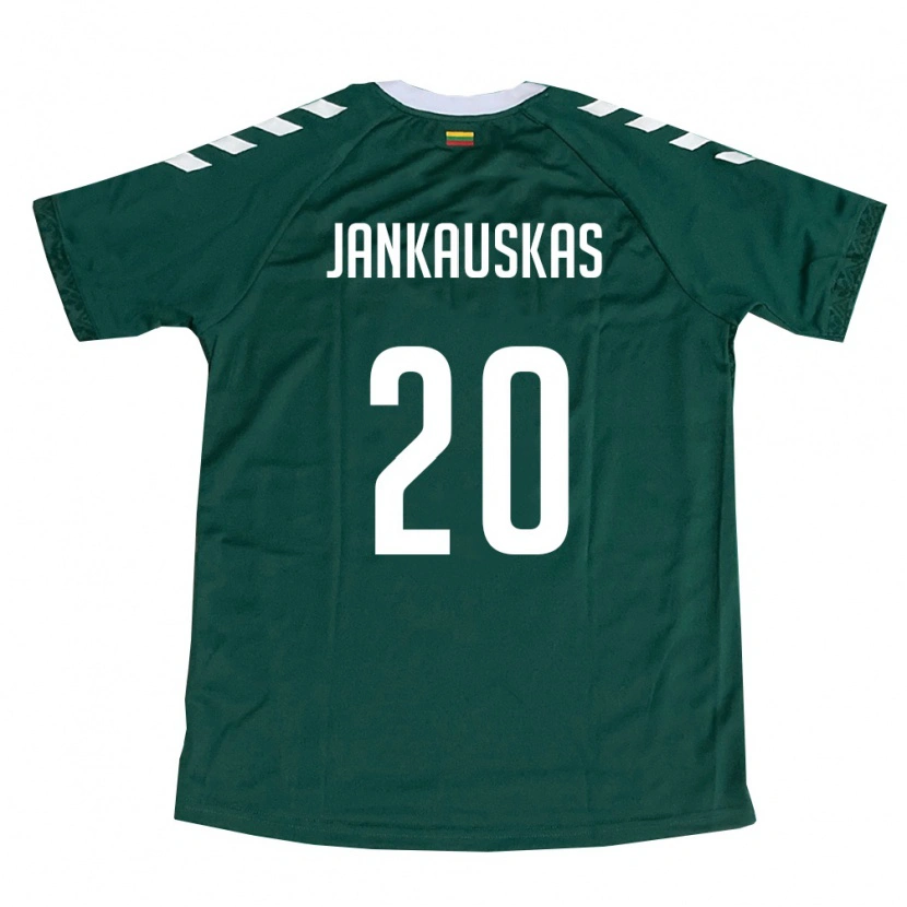 Danxen Pánské Litva Eligijus Jankauskas #20 Tmavě Zelená Bílá Daleko Hráčské Dresy 26-28 Dres