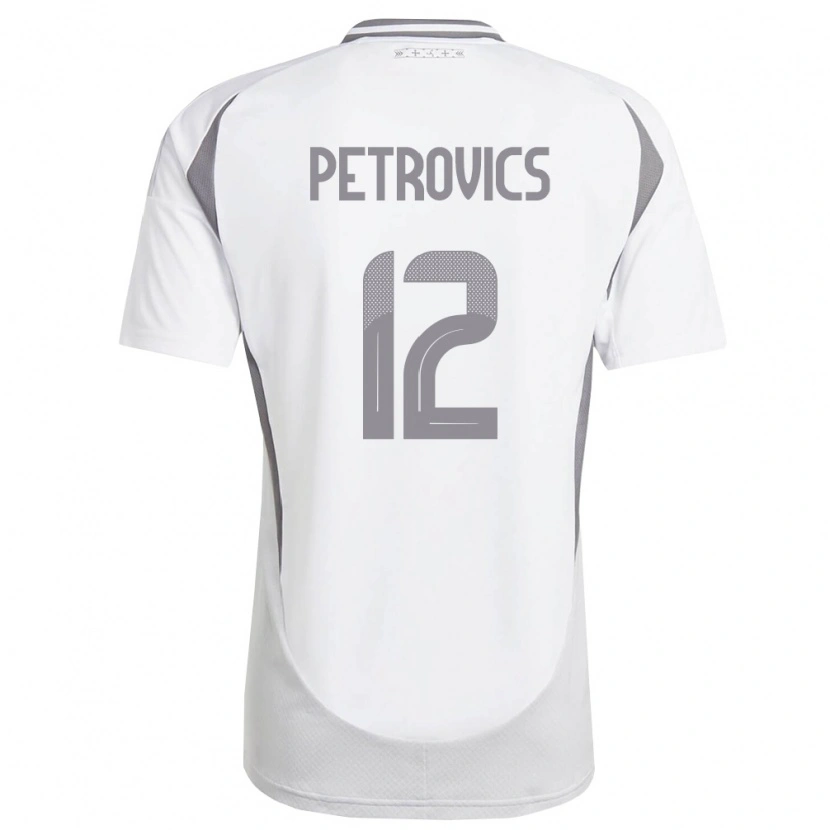 Danxen Pánské Lotyšsko Toms Petrovics #12 Bílá Tmavě Šedá Daleko Hráčské Dresy 26-28 Dres