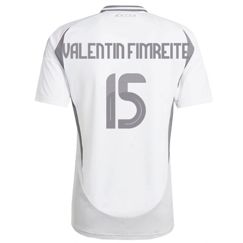 Danxen Pánské Lotyšsko Gabriel Valentin Fimreite #15 Bílá Tmavě Šedá Daleko Hráčské Dresy 26-28 Dres