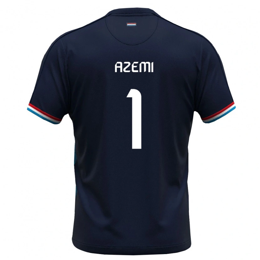 Danxen Pánské Lucembursko Ermal Azemi #1 Královská Modrá Červená Daleko Hráčské Dresy 26-28 Dres