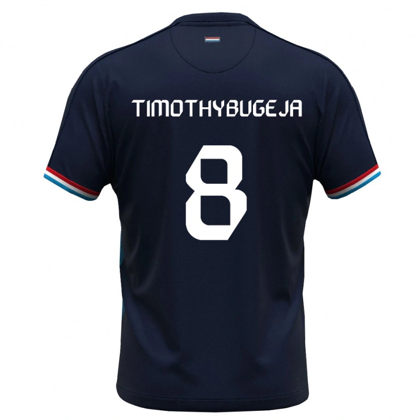 Danxen Pánské Lucembursko Gabriel Timothy Bugeja #8 Královská Modrá Červená Daleko Hráčské Dresy 26-28 Dres