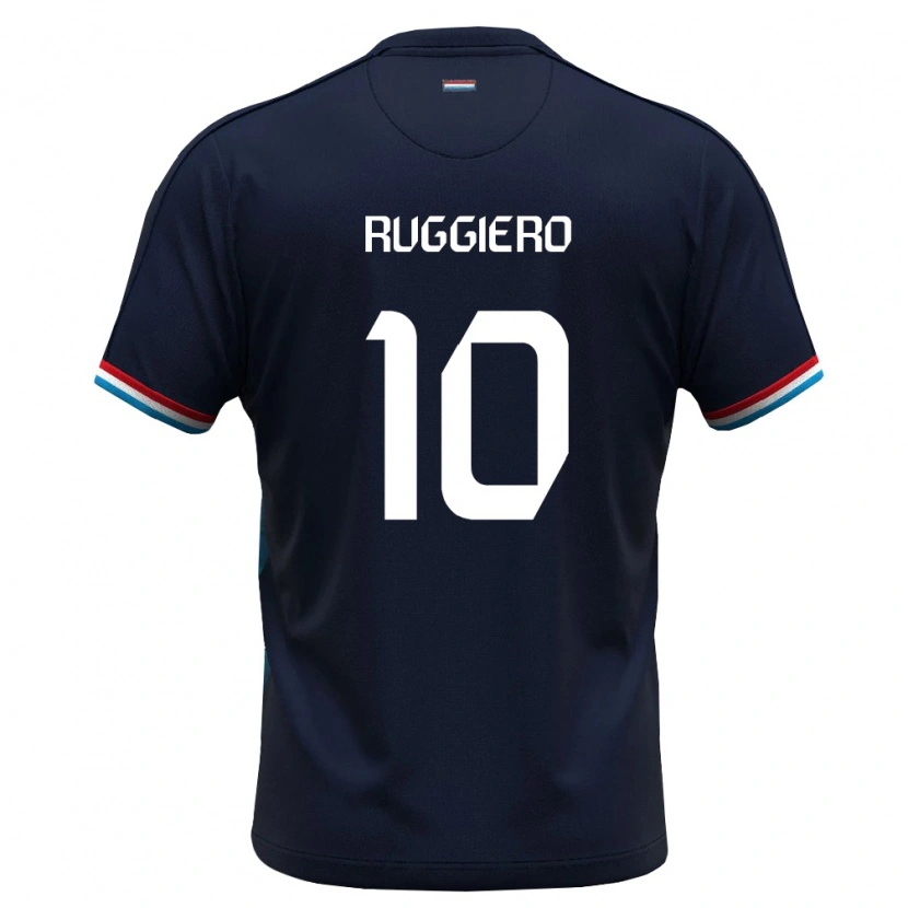 Danxen Pánské Lucembursko Domenico Ruggiero #10 Královská Modrá Červená Daleko Hráčské Dresy 26-28 Dres