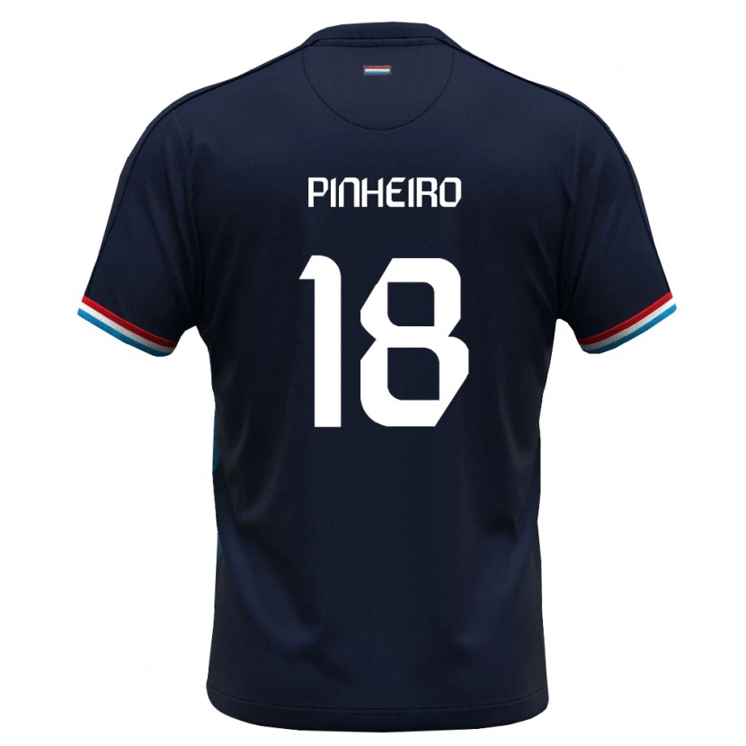 Danxen Pánské Lucembursko Malik Pinheiro #18 Královská Modrá Červená Daleko Hráčské Dresy 26-28 Dres