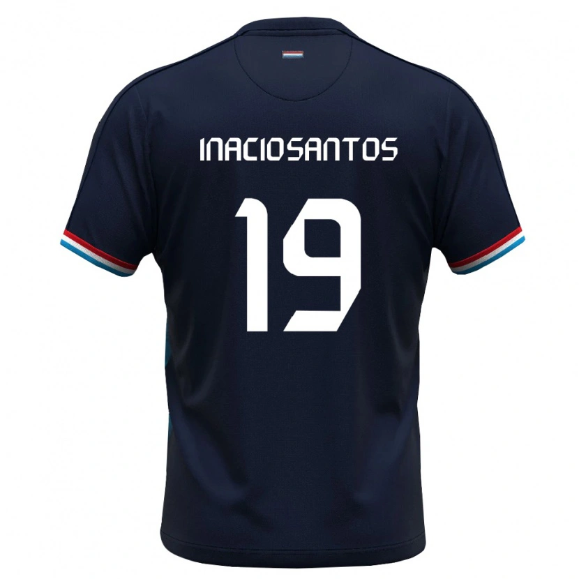 Danxen Pánské Lucembursko Santiago Inacio Santos #19 Královská Modrá Červená Daleko Hráčské Dresy 26-28 Dres