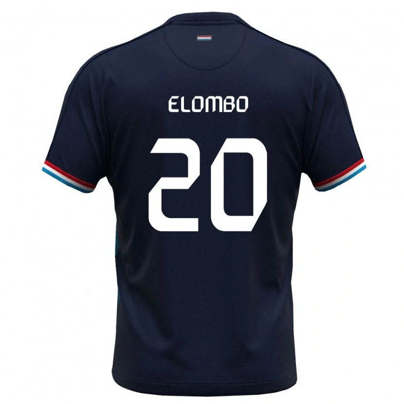 Danxen Pánské Lucembursko Charel Elombo #20 Královská Modrá Červená Daleko Hráčské Dresy 26-28 Dres