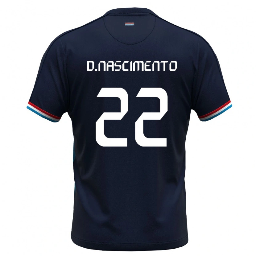 Danxen Pánské Lucembursko David Gonçalves Nascimento #22 Královská Modrá Červená Daleko Hráčské Dresy 26-28 Dres