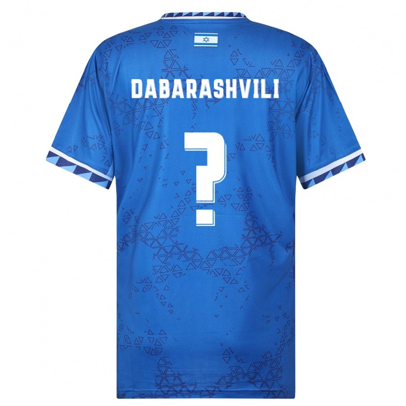 Danxen Pánské Izrael Noam Dabarashvili #0 Modrá Bílá Daleko Hráčské Dresy 26-28 Dres