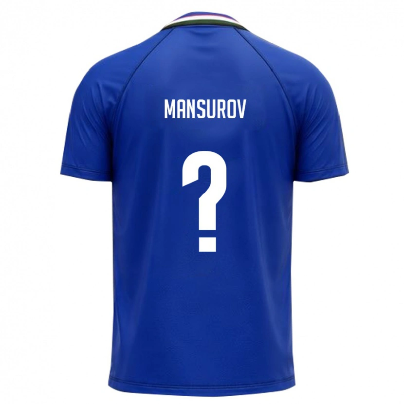 Danxen Dámské Uzbekistán Mukhammadjon Mansurov #0 Královská Modrá Bílá Domů Hráčské Dresy 26-28 Dres