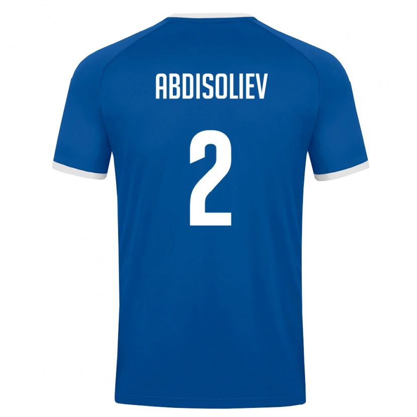 Danxen Dámské Uzbekistán Mashkhurbek Abdisoliev #2 Královská Modrá Bílá Domů Hráčské Dresy 26-28 Dres