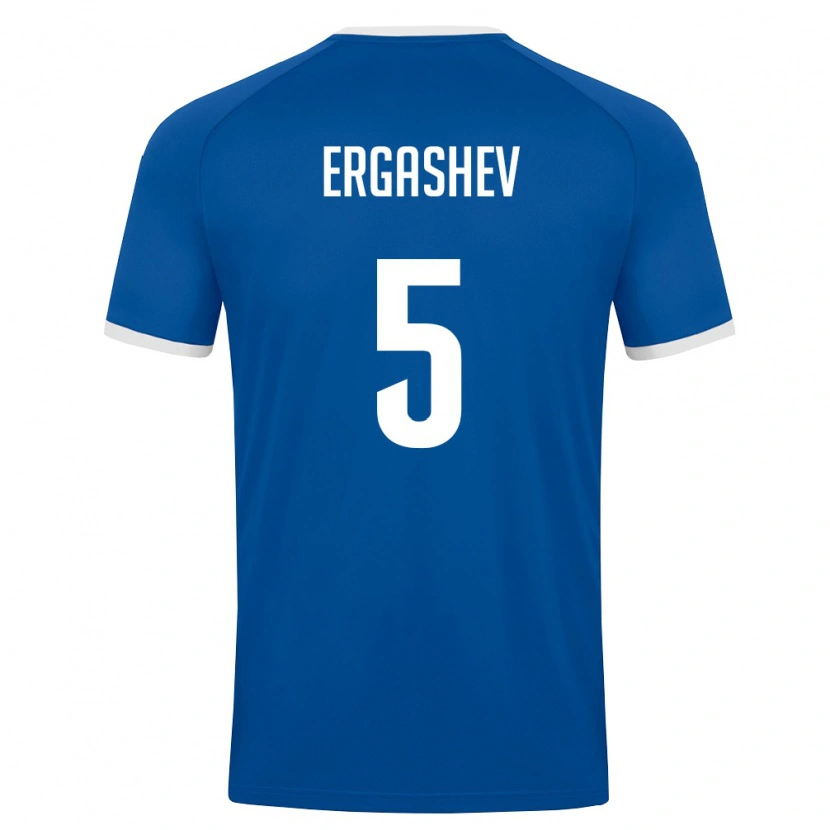 Danxen Dámské Uzbekistán Ozodbek Ergashev #5 Královská Modrá Bílá Domů Hráčské Dresy 26-28 Dres