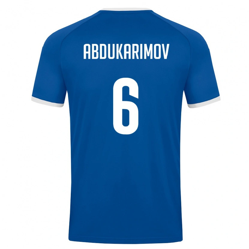 Danxen Dámské Uzbekistán Miraziz Abdukarimov #6 Královská Modrá Bílá Domů Hráčské Dresy 26-28 Dres