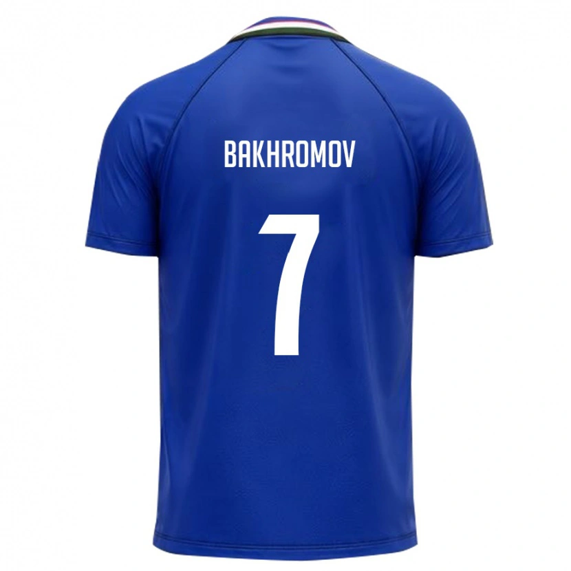 Danxen Dámské Uzbekistán Sardorbek Bakhromov #7 Královská Modrá Bílá Domů Hráčské Dresy 26-28 Dres