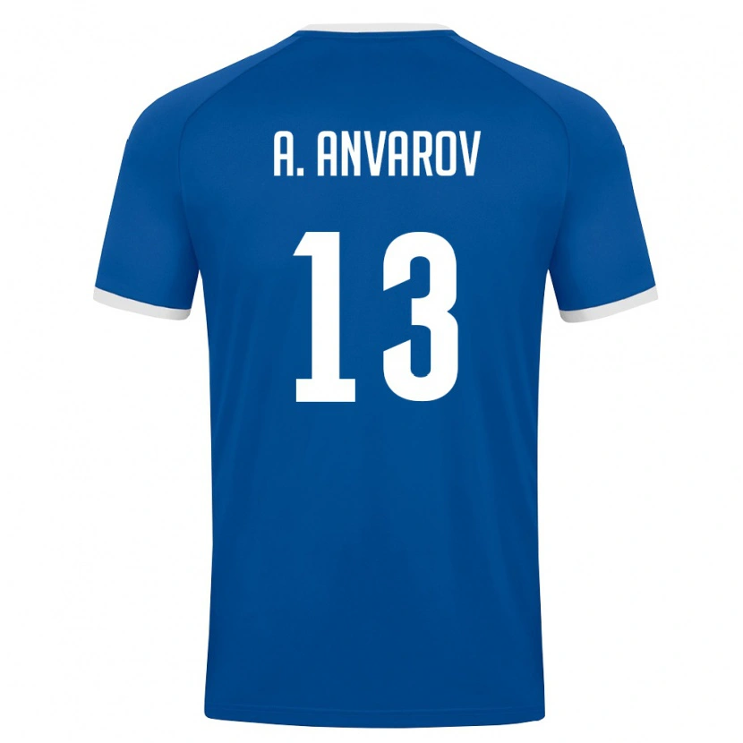 Danxen Dámské Uzbekistán Abdumalik Anvarov #13 Královská Modrá Bílá Domů Hráčské Dresy 26-28 Dres