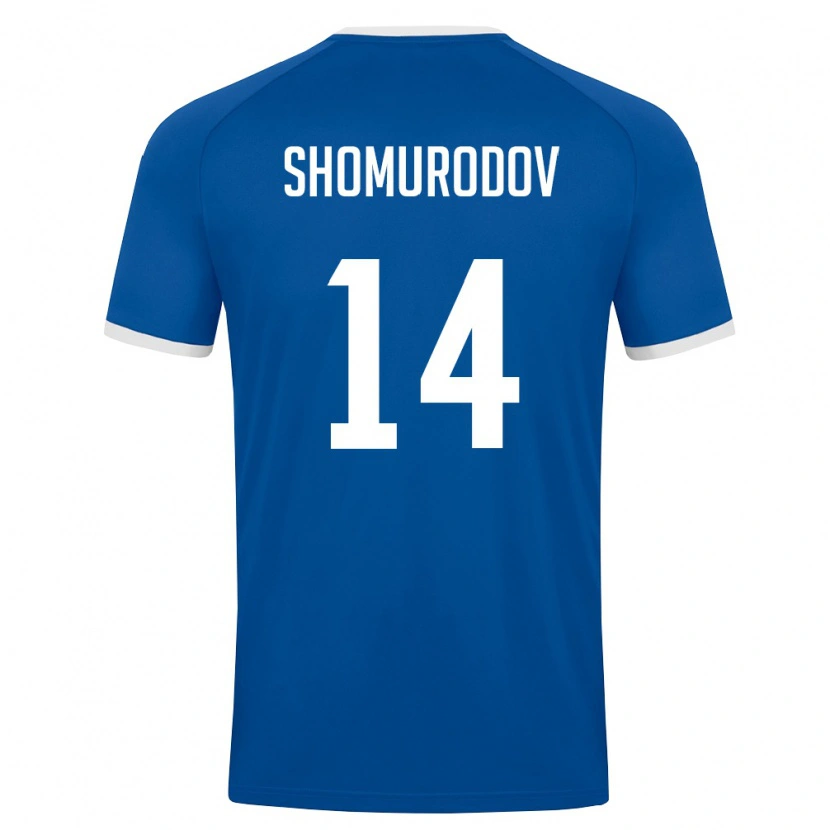 Danxen Dámské Uzbekistán Eldor Shomurodov #14 Královská Modrá Bílá Domů Hráčské Dresy 26-28 Dres