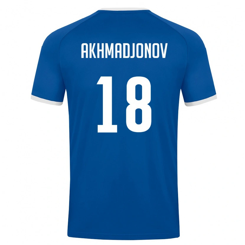 Danxen Dámské Uzbekistán Narimonjon Akhmadjonov #18 Královská Modrá Bílá Domů Hráčské Dresy 26-28 Dres