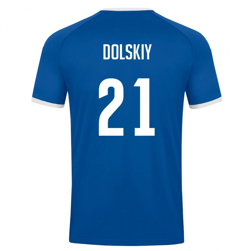 Danxen Dámské Uzbekistán Platon Dolskiy #21 Královská Modrá Bílá Domů Hráčské Dresy 26-28 Dres