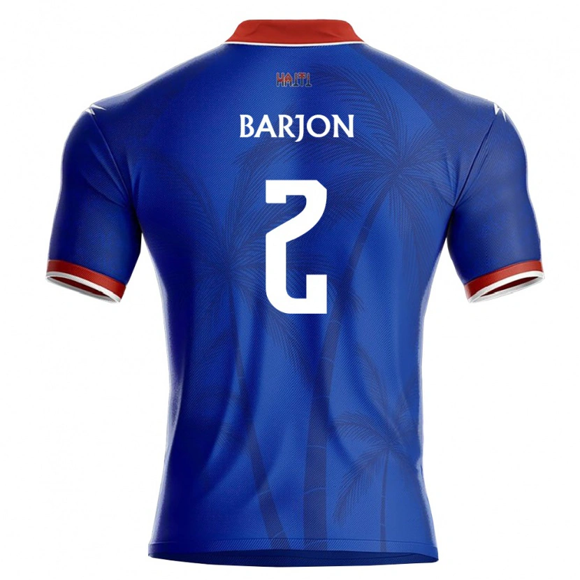 Danxen Dámské Haiti Guivens Barjon #2 Modrá Červená Bílá Domů Hráčské Dresy 26-28 Dres