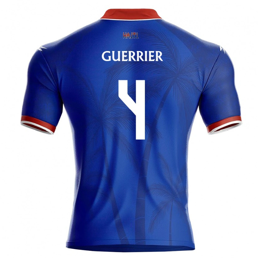 Danxen Dámské Haiti Adolphe Guerrier #4 Modrá Červená Bílá Domů Hráčské Dresy 26-28 Dres