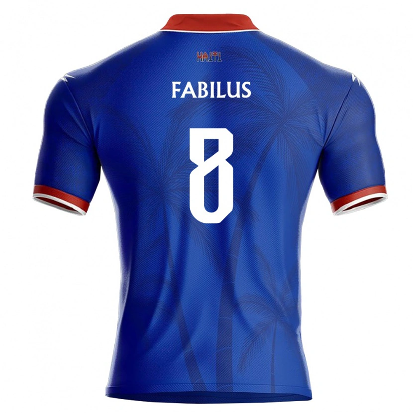 Danxen Dámské Haiti Ramy Fabilus #8 Modrá Červená Bílá Domů Hráčské Dresy 26-28 Dres