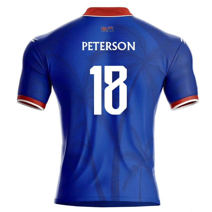 Danxen Dámské Haiti Peterson Joseph #18 Modrá Červená Bílá Domů Hráčské Dresy 26-28 Dres