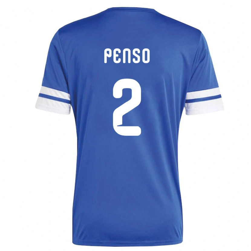Danxen Dámské Curaçao Kyano Penso #2 Námořnická Bílá Domů Hráčské Dresy 26-28 Dres