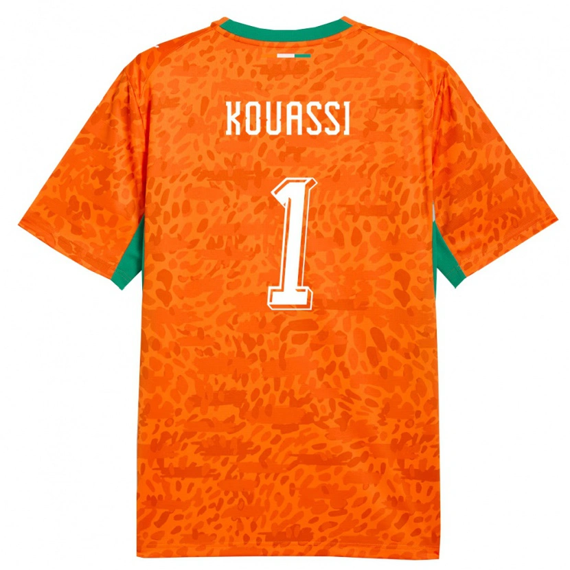 Danxen Dámské Pobřeží Slonoviny Christ Kouassi #1 Oranžová Zelená Bílá Domů Hráčské Dresy 26-28 Dres