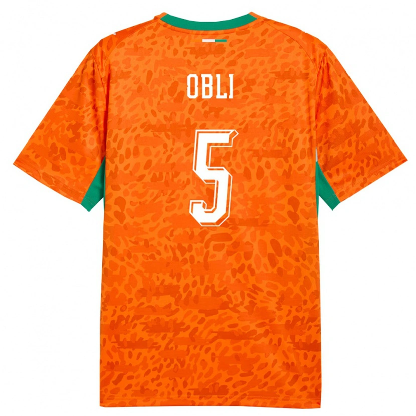 Danxen Dámské Pobřeží Slonoviny Kouame Obli #5 Oranžová Zelená Bílá Domů Hráčské Dresy 26-28 Dres