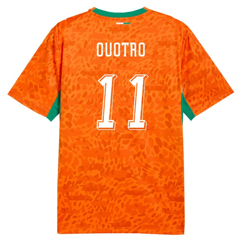 Danxen Dámské Pobřeží Slonoviny Patrick Ouotro #11 Oranžová Zelená Bílá Domů Hráčské Dresy 26-28 Dres