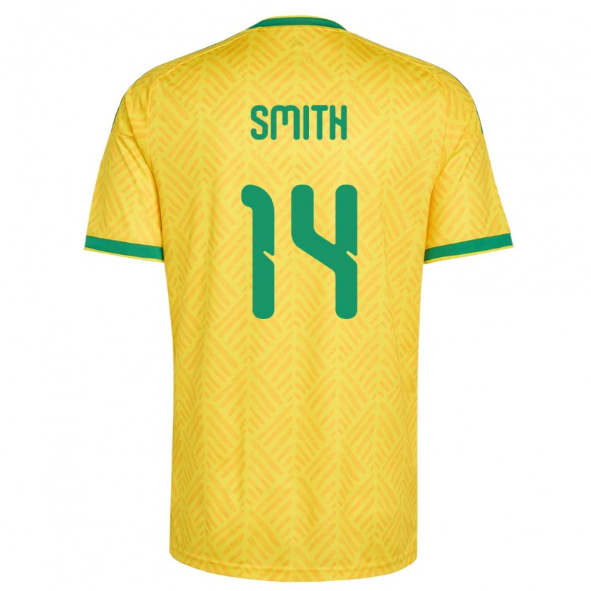 Danxen Dámské Jihoafrická Republika Tylon Smith #14 Žlutá Zelená Domů Hráčské Dresy 26-28 Dres