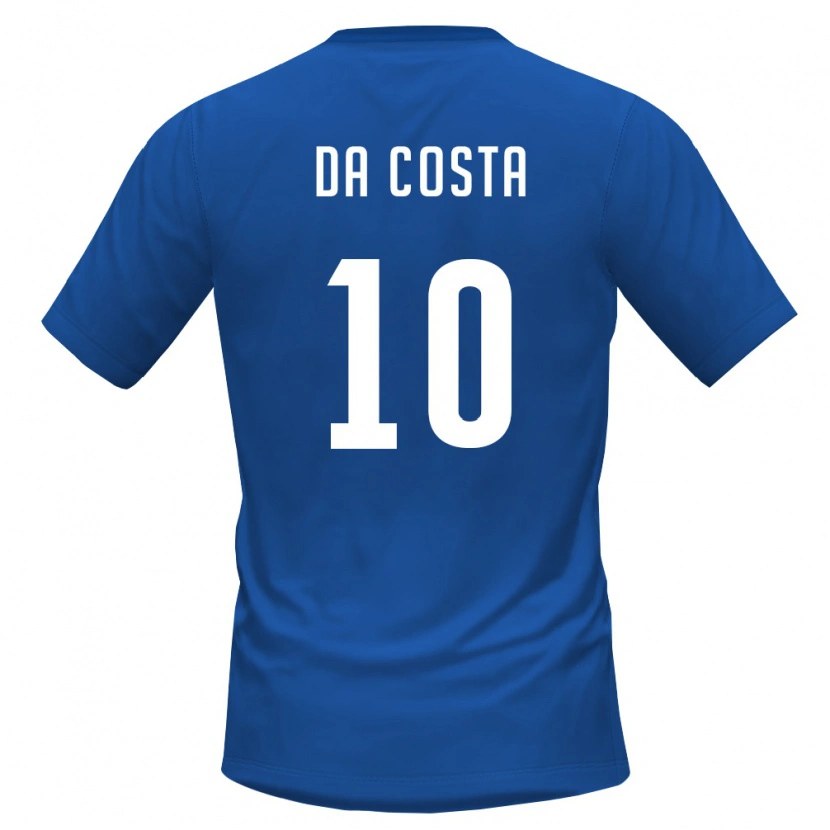 Danxen Dámské Kapverdy Nuno Da Costa #10 Královská Modrá Červená Domů Hráčské Dresy 26-28 Dres