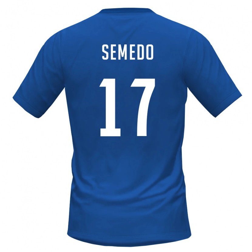 Danxen Dámské Kapverdy Willy Semedo #17 Královská Modrá Červená Domů Hráčské Dresy 26-28 Dres