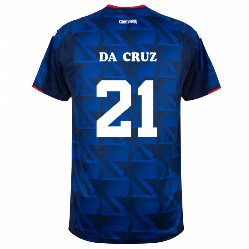 Danxen Dámské Kapverdy Alessio Da Cruz #21 Královská Modrá Červená Domů Hráčské Dresy 26-28 Dres