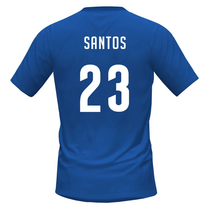 Danxen Dámské Kapverdy Ricardo Santos #23 Královská Modrá Červená Domů Hráčské Dresy 26-28 Dres