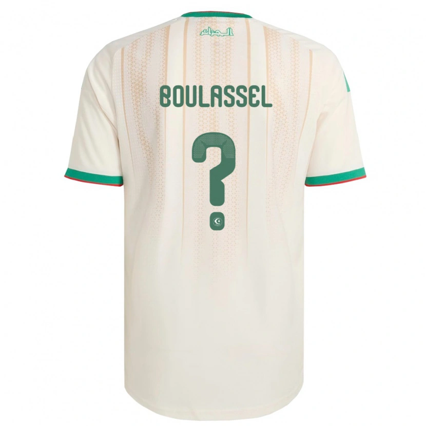 Danxen Dámské Alžírsko Wassim Boulassel #0 Smetanová Zelená Červená Domů Hráčské Dresy 26-28 Dres