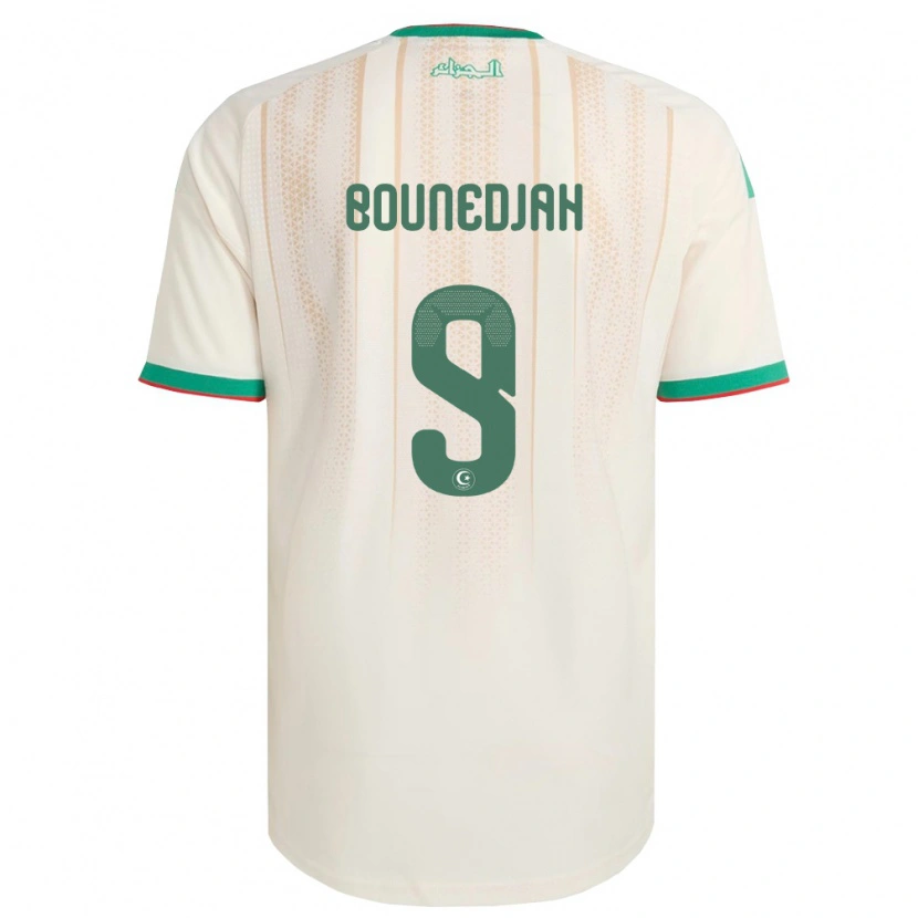 Danxen Dámské Alžírsko Baghdad Bounedjah #9 Smetanová Zelená Červená Domů Hráčské Dresy 26-28 Dres