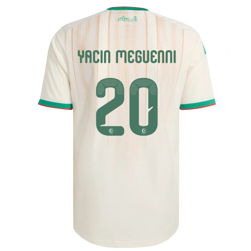 Danxen Dámské Alžírsko Mohamed Yacin Meguenni #20 Smetanová Zelená Červená Domů Hráčské Dresy 26-28 Dres