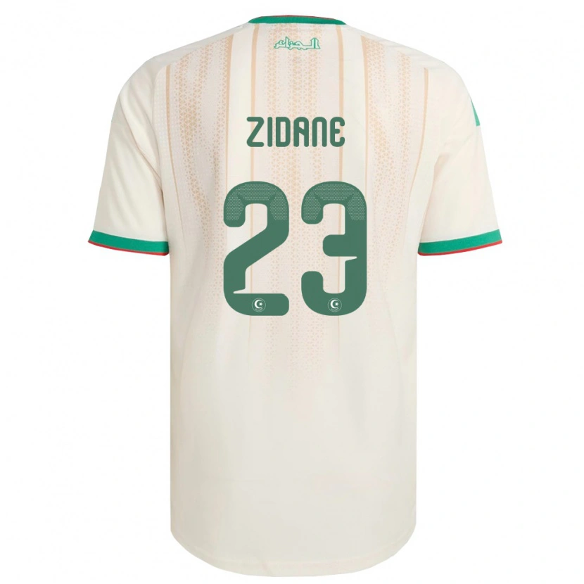 Danxen Dámské Alžírsko Luca Zidane #23 Smetanová Zelená Červená Domů Hráčské Dresy 26-28 Dres